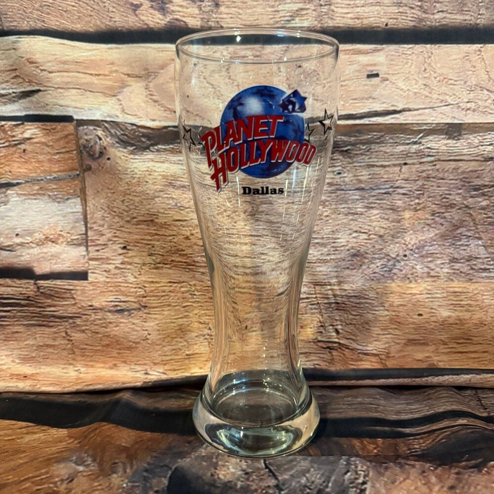 Planet Hollywood Dallas Pilsner Glass Drinkware Clear Collectible
